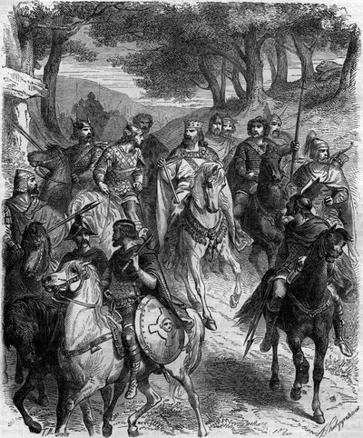 De franska herrarna vid Quiercys församling: Quierzys kapitulation (grundade feodalitartiklar av hedersbetygelsen), utlystes den 14 juni 877 i Quierzy sur Oise av Charles the Bald för att reglera hur väl hans imperium fungerade medan han var av French School
