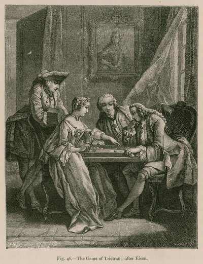 The Game of Trictrac; efter Eisen av French School
