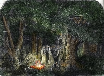 Gallerna och deras präster eller druider (gravyr) 1864 av French School