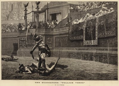 Gladiatorerna, "Pollice Verso" (gravyr) av French School