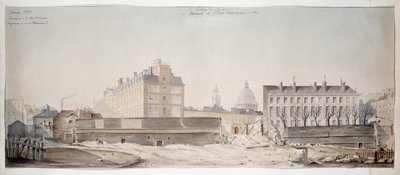 Hålet i Rue Monge, högskolan i Navarra och den polytekniska skolan i Paris, 1870 av French School