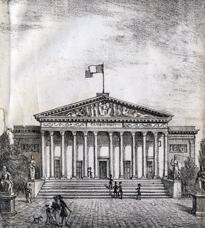 Deputeradehuset - "Alphabet Picturesque des Monumens de Paris" c.1840 (gravyr) av French School