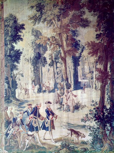 Jakten på Ludvig XV, gobeläng, mitten av 1700-talet (gobeläng) av French School