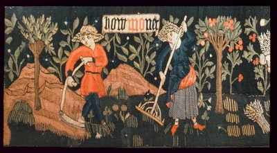 Månadernas arbete, från Alsace, mitten av 1400-talet (ull och linne) av French School