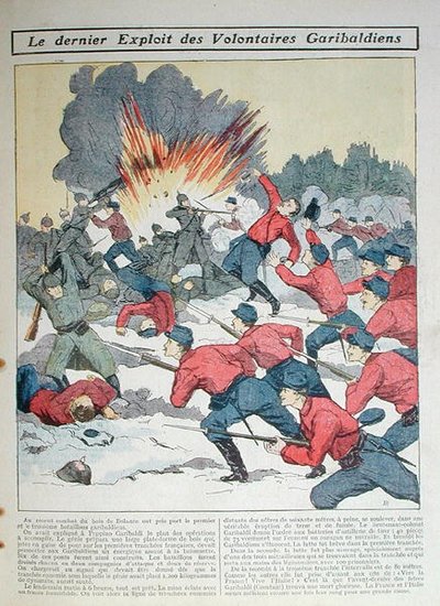 "The Senaste Exploit of the Garibaldi Volunteers", illustration för barn av French School