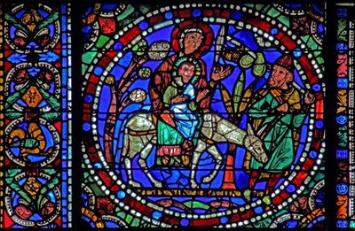 The Life of Christ window: Flight into Egypt - and return (w50) av French School