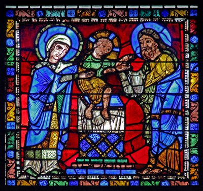The Life of Christ window: Presentationen i templet (w50) av French School