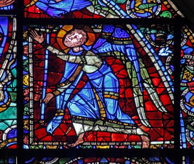 The Life of Christ-fönstret: en ängel (w50) av French School