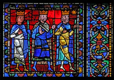 The Life of Christ window: the magi depart (w50) av French School