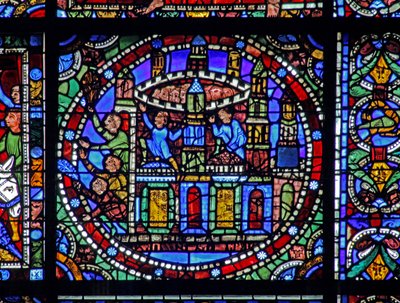 The Life of Christ-fönstret: staden Jerusalem (w50) av French School