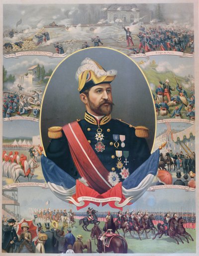 General Georges Ernest Boulangers liv (1837-91), ca 1886 av French School