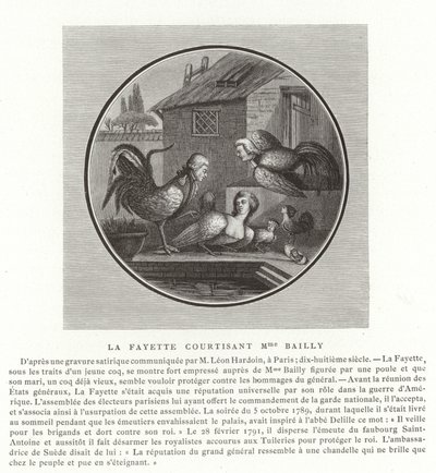 Markisen de Lafayette uppvaktar Madame Bailly av French School