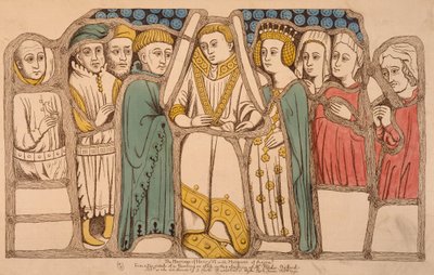 Äktenskapet mellan Henrik VI av England och Margareta av Anjou 1445, 1793 av French School