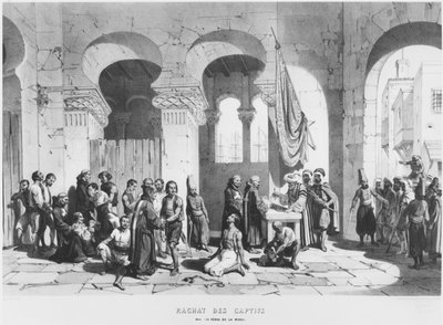 Mercy Fathers löser fångarna i Algeriet, ca 1830-40 av French School