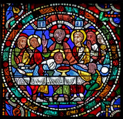 The Passion window: Last Supper (w51) av French School