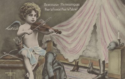 Den patriotiska vaggvisan (lito i färg) av French School