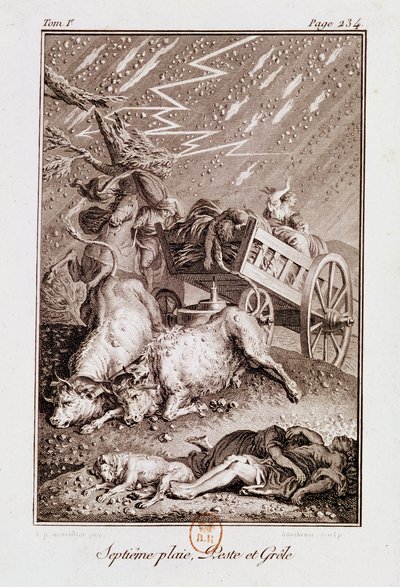 The Plagues of Egypt: The Plagues of Diseased Cattle, Boils and Hail, från 