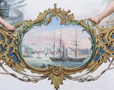 Hamnen i Sevastopol, 1854 av French School