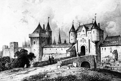 Porte Saint-Honoré, Paris på 1200-talet av French School