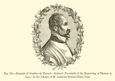 Porträttet av Pontus de Tyard (gravyr) av French School