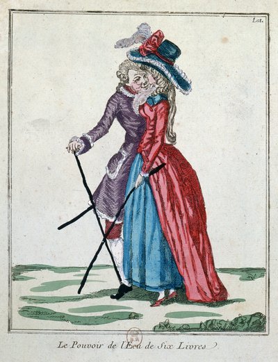 The Power of the silver crown of six pounds, sent 1700-tal (färggravyr) av French School