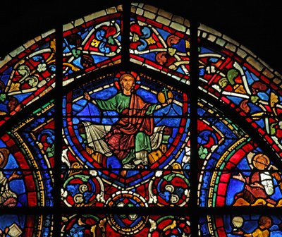 The Prodigal Son window: Christ - Majestas Domini (w35) av French School