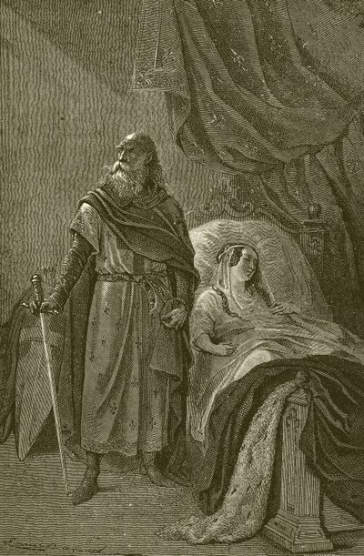 Drottningen Margareta och den gamle riddaren av French School
