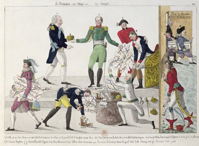 Restaureringen eller det franska imperiet delas upp efter Waterloo, 1815 av French School