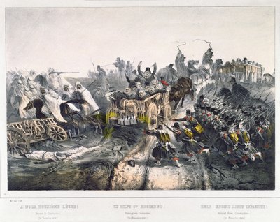 Fransmännens reträtt från Konstantin den 24 november 1836 av French School