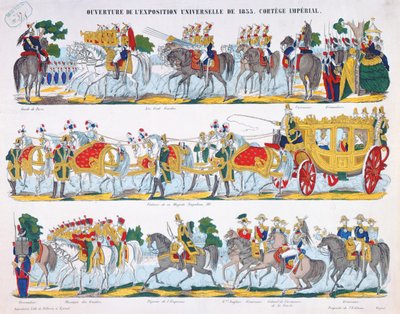 Royal Cortege vid invigningen av Exposition Universelle 1855 av French School