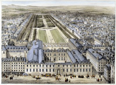 Kungliga slottet 1679, sett från St Honoré Street - litografi av French School