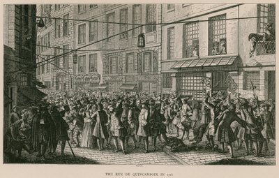 Rue de Quincampoix 1718 av French School