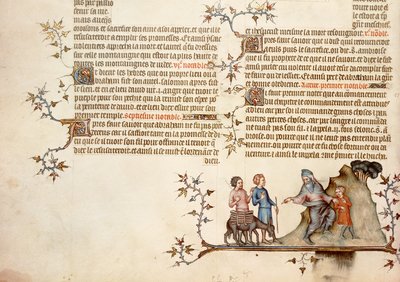 The Sacrifice of Isaac, från The Bible of Jean de Sy, c.1355 av French School