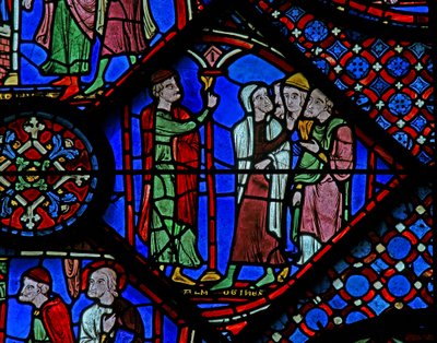 The St James Window: Almogenes (Hermogines) tilltalar sina adepter (w5) av French School