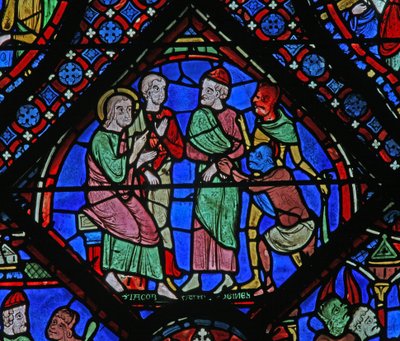 The St James Window: med Almongenes (Hermogines), Filetus och demoner (w5) av French School