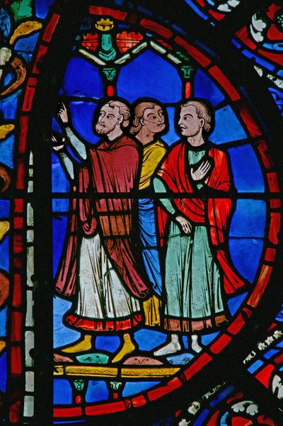 St Thomas-fönstret: en grupp (w23) av French School