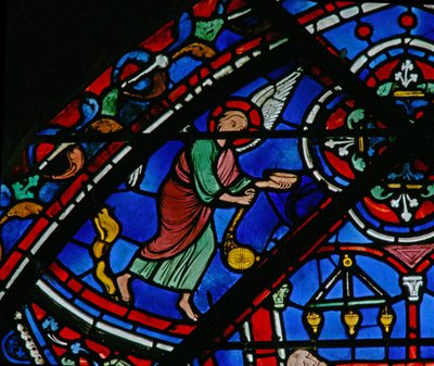 St Thomas-fönstret: änglar besöker St Thomas-graven (w23) av French School