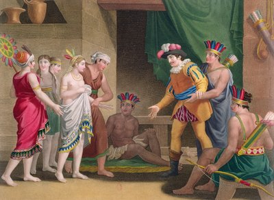 Berättelsen om den aztekiska prinsessan Amazilly och hennes bror Telasco av French School