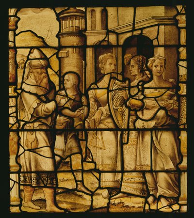 The Triumphant Return of David, från Notre-Dame du Val, Provins av French School