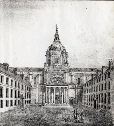 Sorbonne-universitetet - "Alphabet Picturesque des Monumens de Paris" ca 1840 (gravyr) av French School