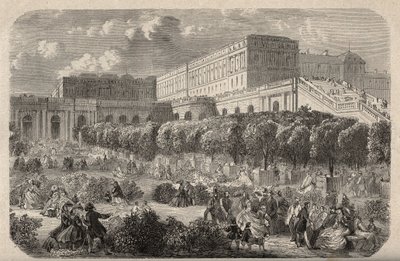 Versailles Orangerie - Orangerie du chateau de Versailles - gravyr i "" PATRIE" - PECTUREQUIREQUE BESKRIVNING AV FRANKRIKE I 6 VOLYER AV LUCIEN HUARD - slutet av 1800-talet av French School
