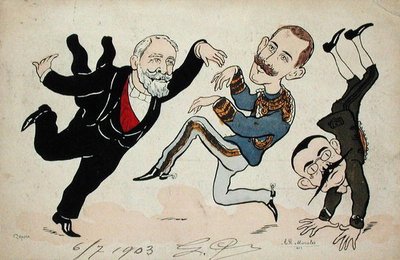 Victor-Emmanuels (1869-1947), kung av Italien, besök i Frankrike av French School