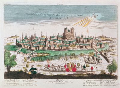 Ludvig XVI:s ankomst till Reims för hans kröning den 11 juni 1775 av French School