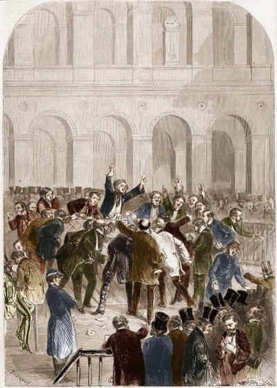 Parisbörsens korg 1857. av French School