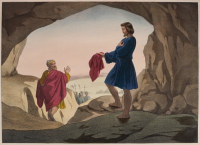 Josephs blodfärgade kappa, illustration från en katekes LHistoire Sainte, utgiven av Charles Delagrave, Paris, sent 1800-tal av French School
