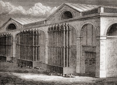 Kolgaskondensatoranläggningen i La Villette, Paris, Frankrike under 1800-talet, från 
