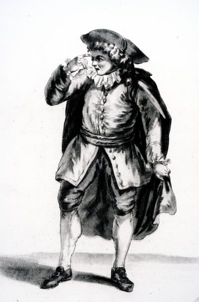 Arnolphes kostym, från The School for Wives av Moliere av French School