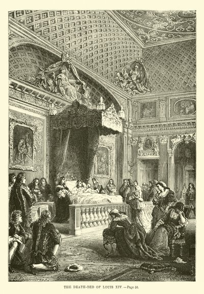 Ludvig XIV:s dödsbädd av French School