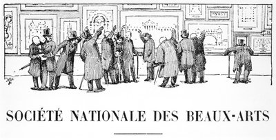 Institutionen för arkitektur, Societe Nationale des Beaux-Arts, Salong 1910, illustration från LArchitecture, 1910 av French School