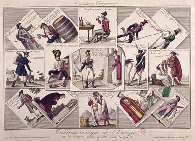 De olika folken i Europa, ca 1810 av French School